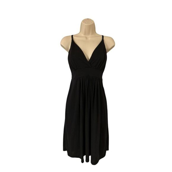 Zoey & Beth Womens Size Small Black Swing Dress With Tie And Adjustable Straps - Picture 1 of 8